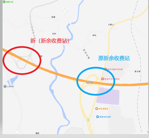 新余互通平面位置图