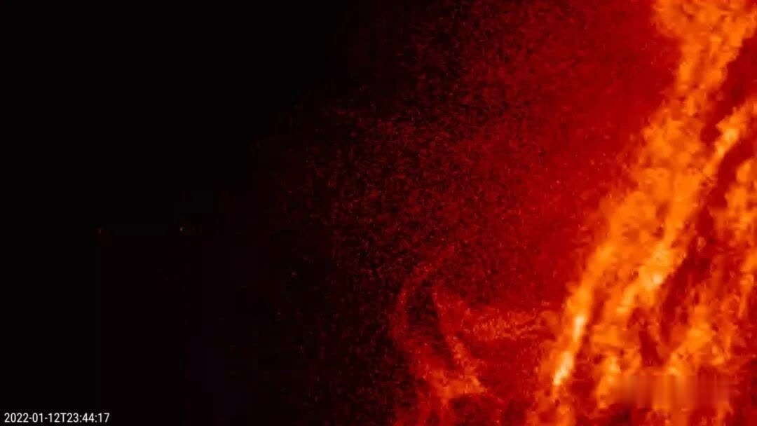 每日太阳图，太阳日珥，这是一个绝美的等离子体抛射舞蹈