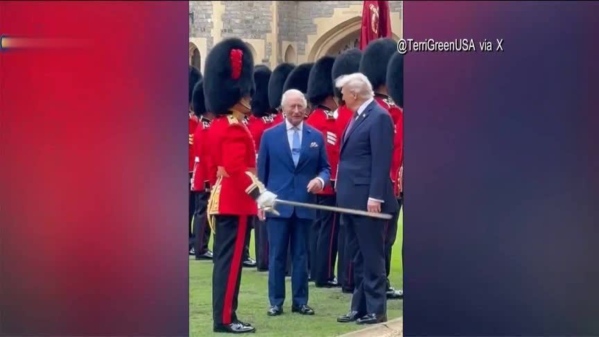 “不合礼仪”？英媒：特朗普多次友好地拍了拍英国国王的肩膀