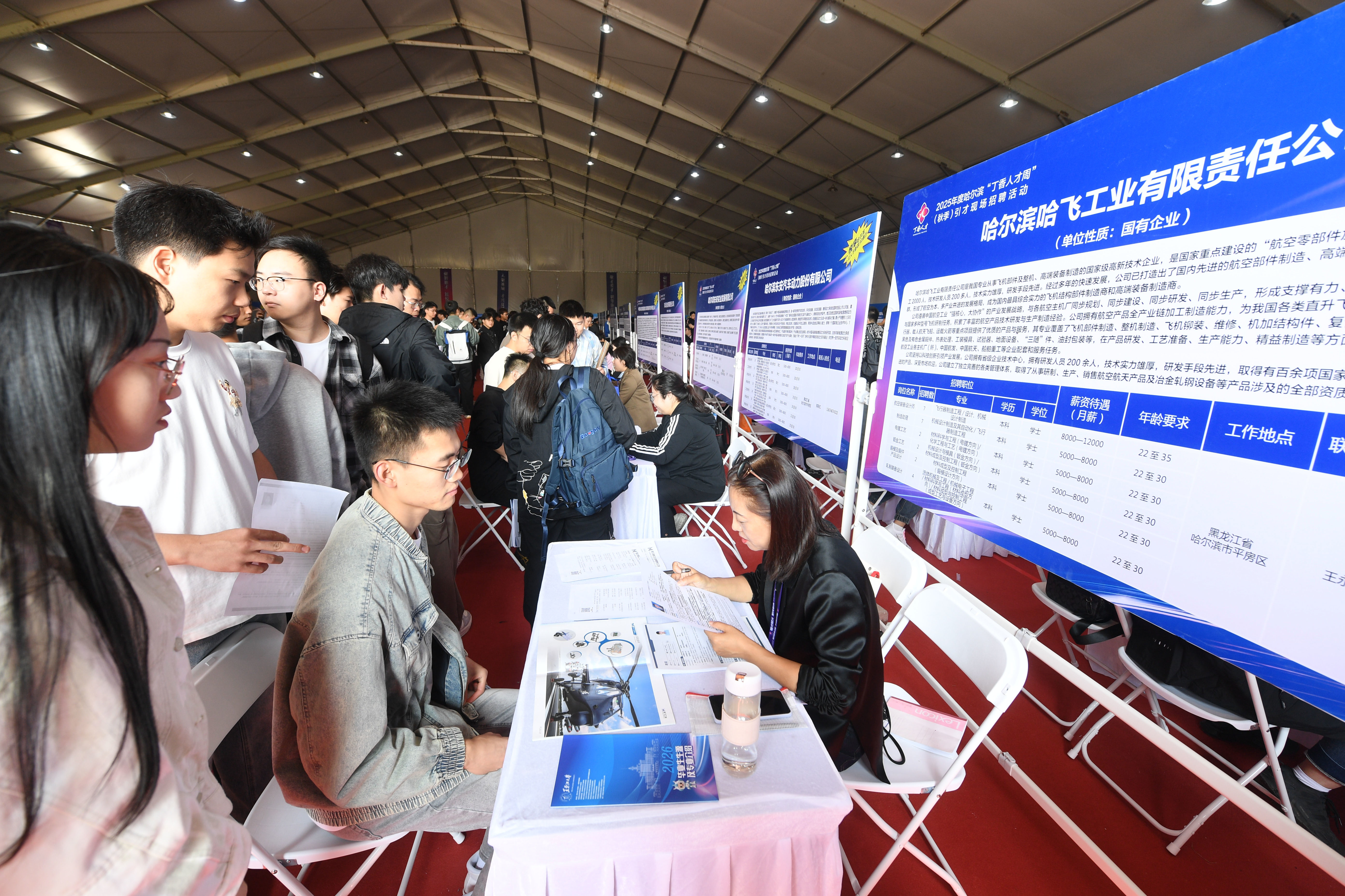2025年度哈尔滨“丁香人才周”（秋季）引才现场招聘活动在冰雪大世界启幕