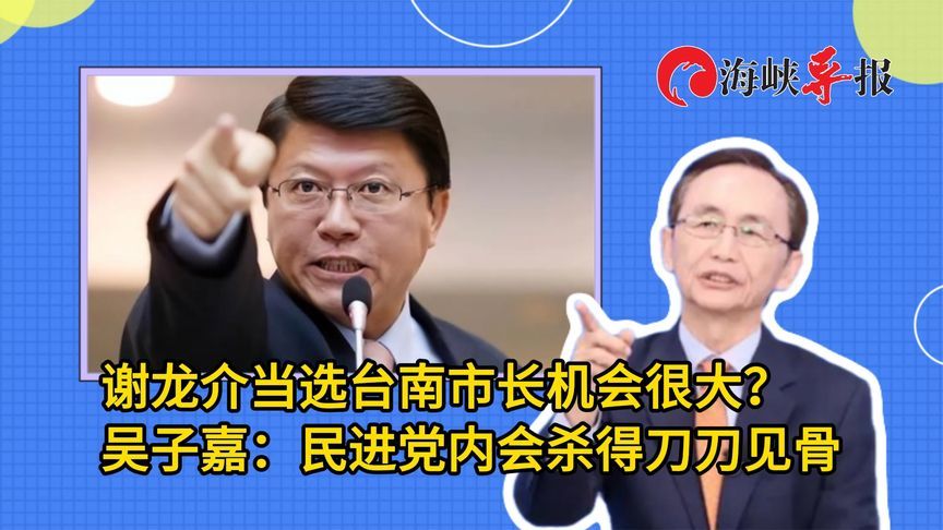 谢龙介当选台南市长机会很大？吴子嘉：民进党内会杀得刀刀见骨