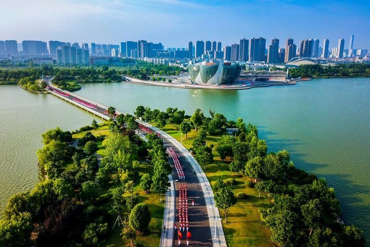 徐州云龙湖景区俯拍图。受访者供图