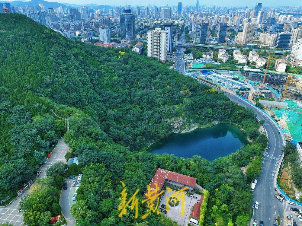 一年四季 泉在济南丨初秋胜景 济南燕翅山翠松环绕映砚池