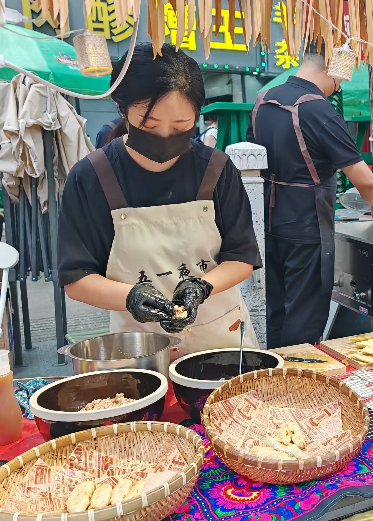 五一夜市小吃摊