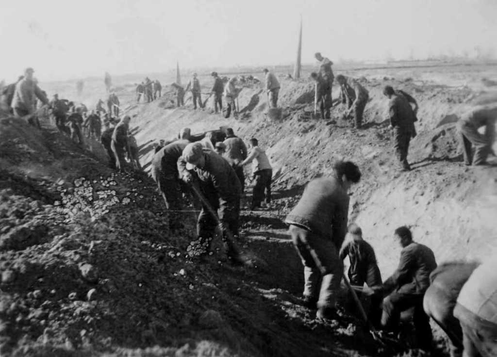 图5　1960年代扩建疏勒河桥子东坝　甘肃省疏勒河管理局保存