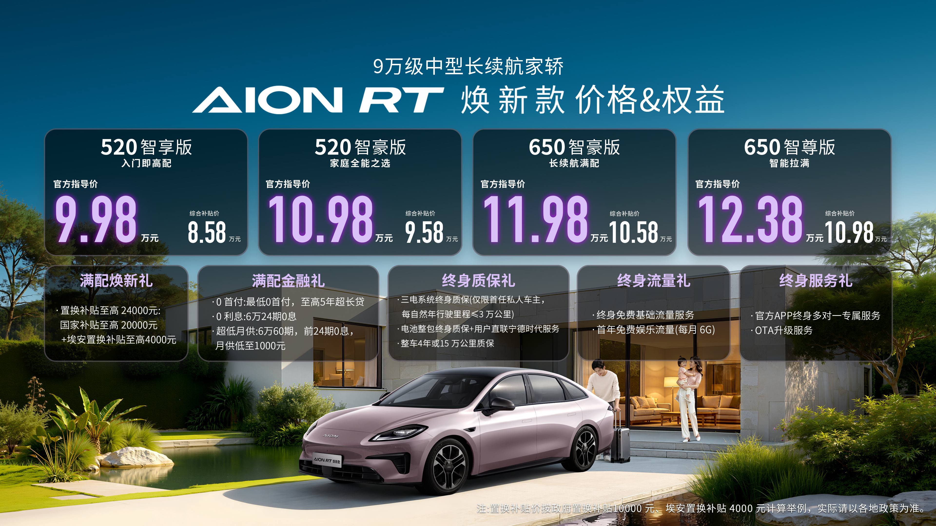 广汽埃安AION RT焕新款正式上市，官方指导价9.98万元起