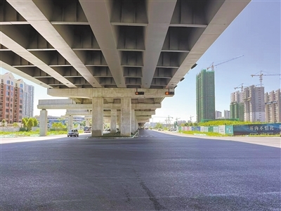 洪腾高架地面道路实现全线通车
