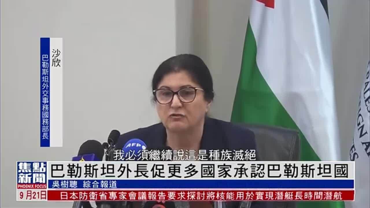 巴勒斯坦外长促更多国家承认巴勒斯坦国