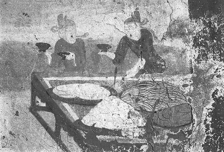 莫高窟第159窟斋僧图