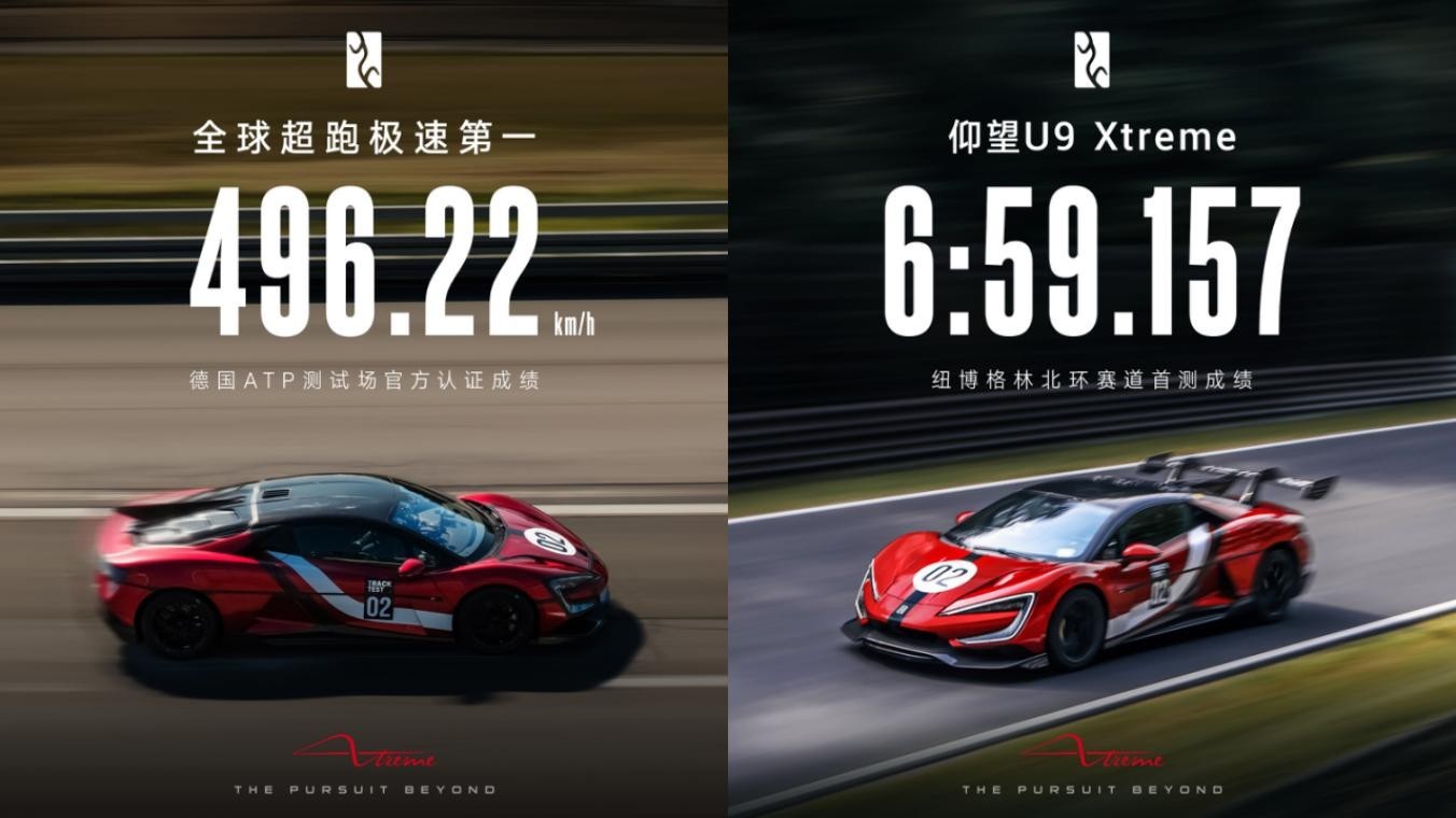 仰望U9 XTREME全球限量30台，496.22 KM/H刷新极速