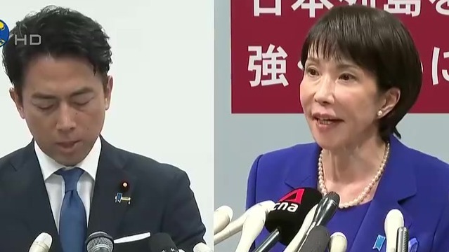 日本自民党总裁选举，高市、小泉民调领先