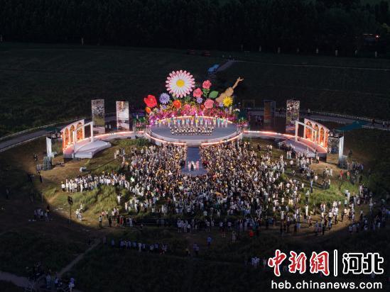 中国·保定乡村音乐大会“健康跃动篇”录制现场。 吕文博 摄