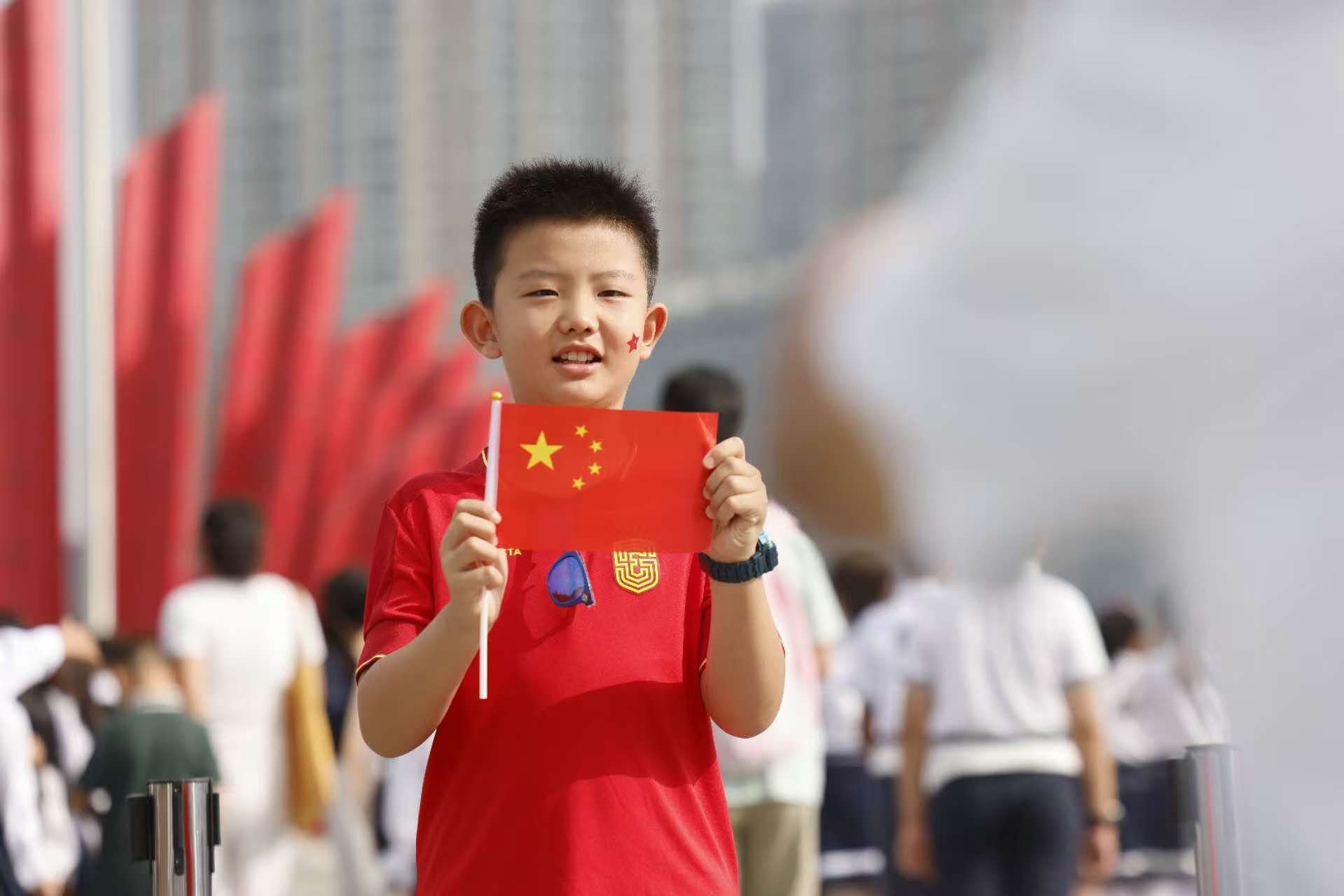 渡江馆升旗仪式。褚旭峰 摄