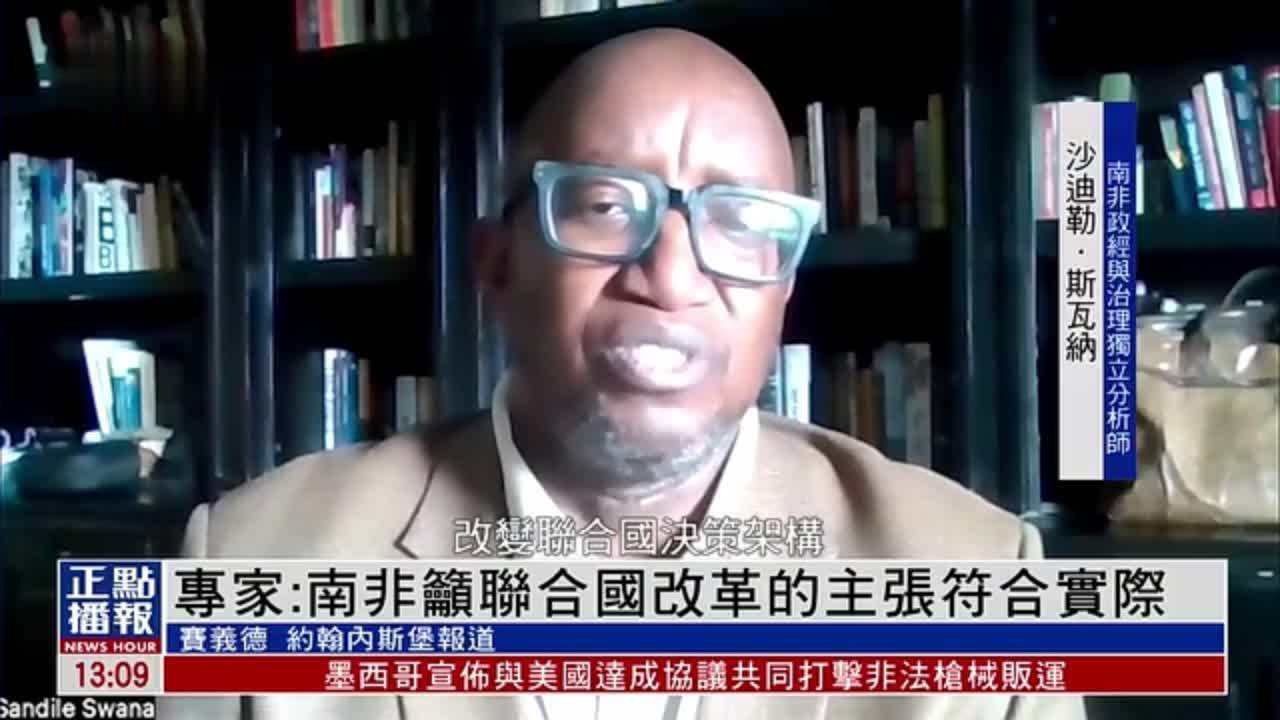南非专家：南非呼吁联合国改革决策架构之主张符合实际