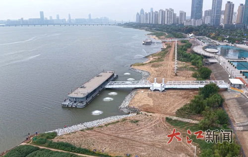 秋水广场码头工程接近尾声。