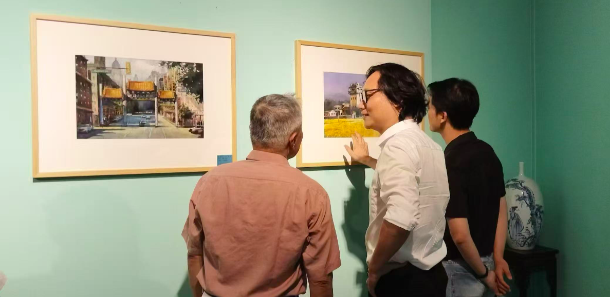 “彼岸的风景：旅美艺术家许健华水彩作品展”在昌开幕