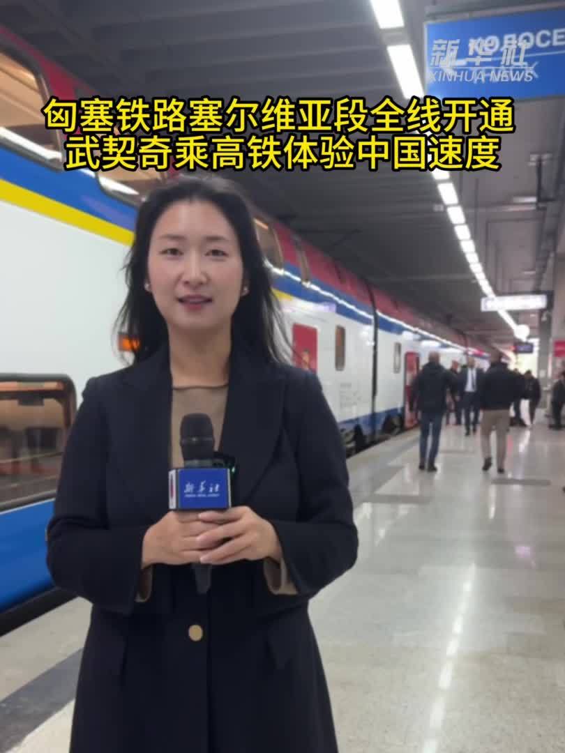 匈塞铁路塞尔维亚段全线开通  武契奇乘高铁体验中国速度