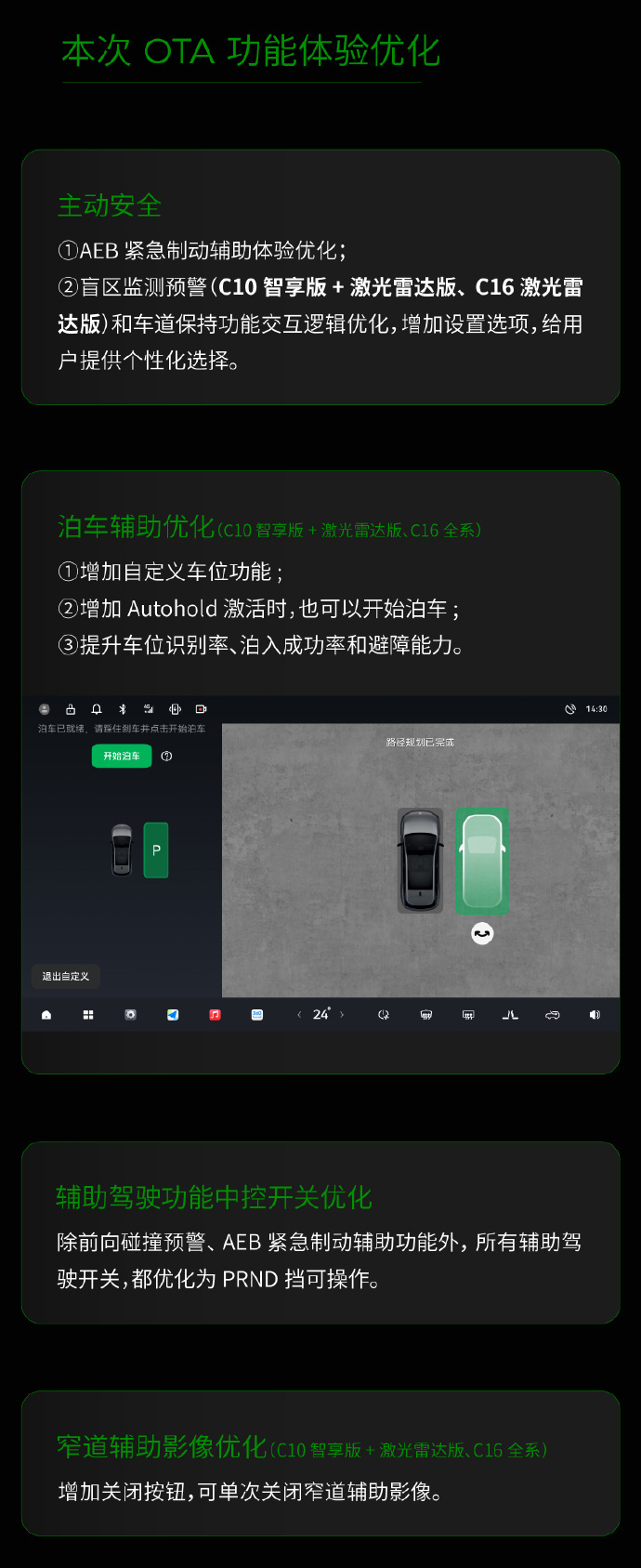 2024款零跑C10/C16 OTA陆续开启推送 新增通勤领航辅助功能等15大项功能