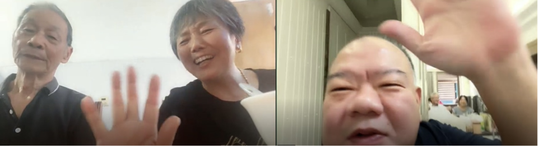 陈阿贤、朱超英与陈良恩视频连线