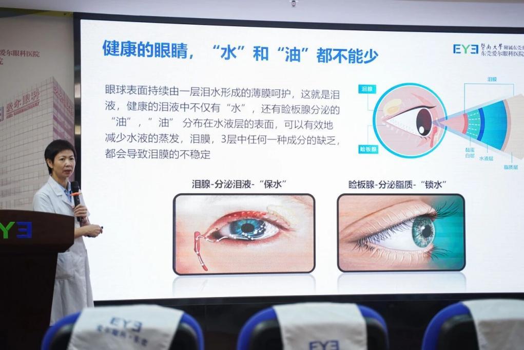 叶健章在眼健康科普讲堂讲解“干眼症”