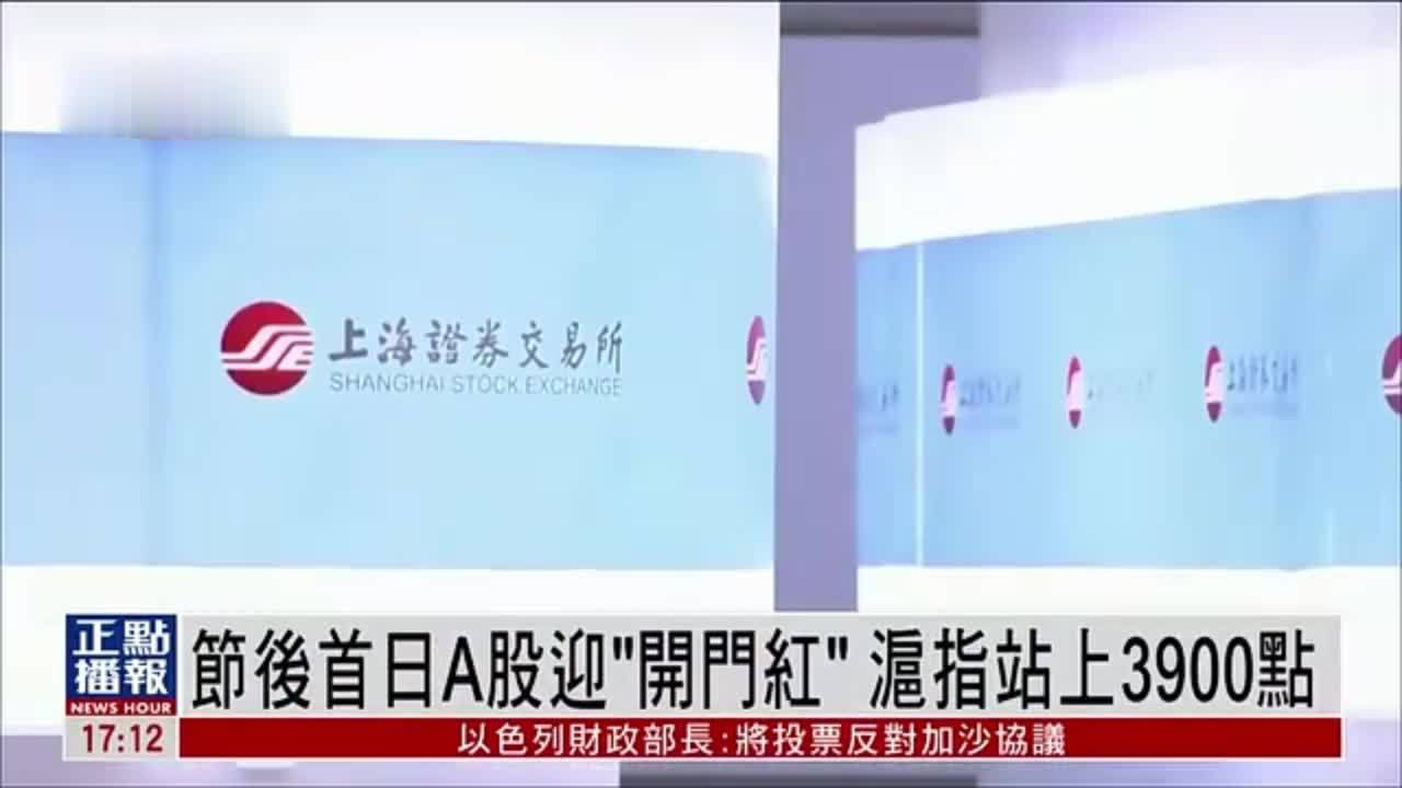 国庆中秋节后首日A股迎“开门红” 沪指站上3900点
