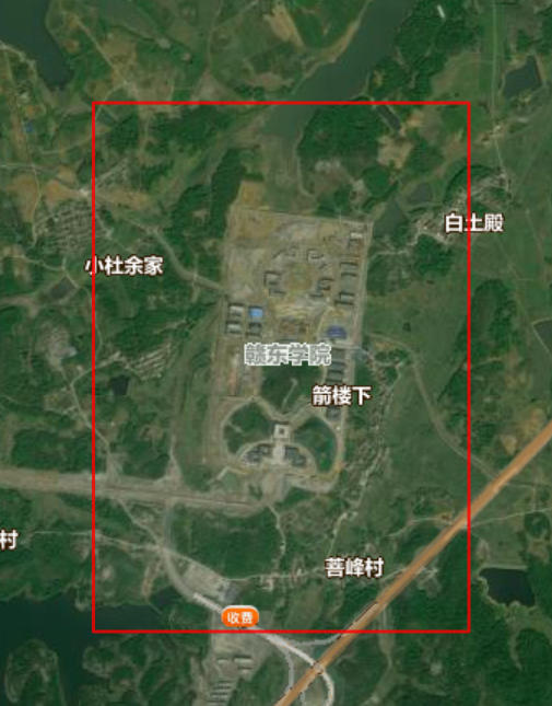 ▲上图红色线框内为比赛期间“低慢小”飞行器禁飞区域