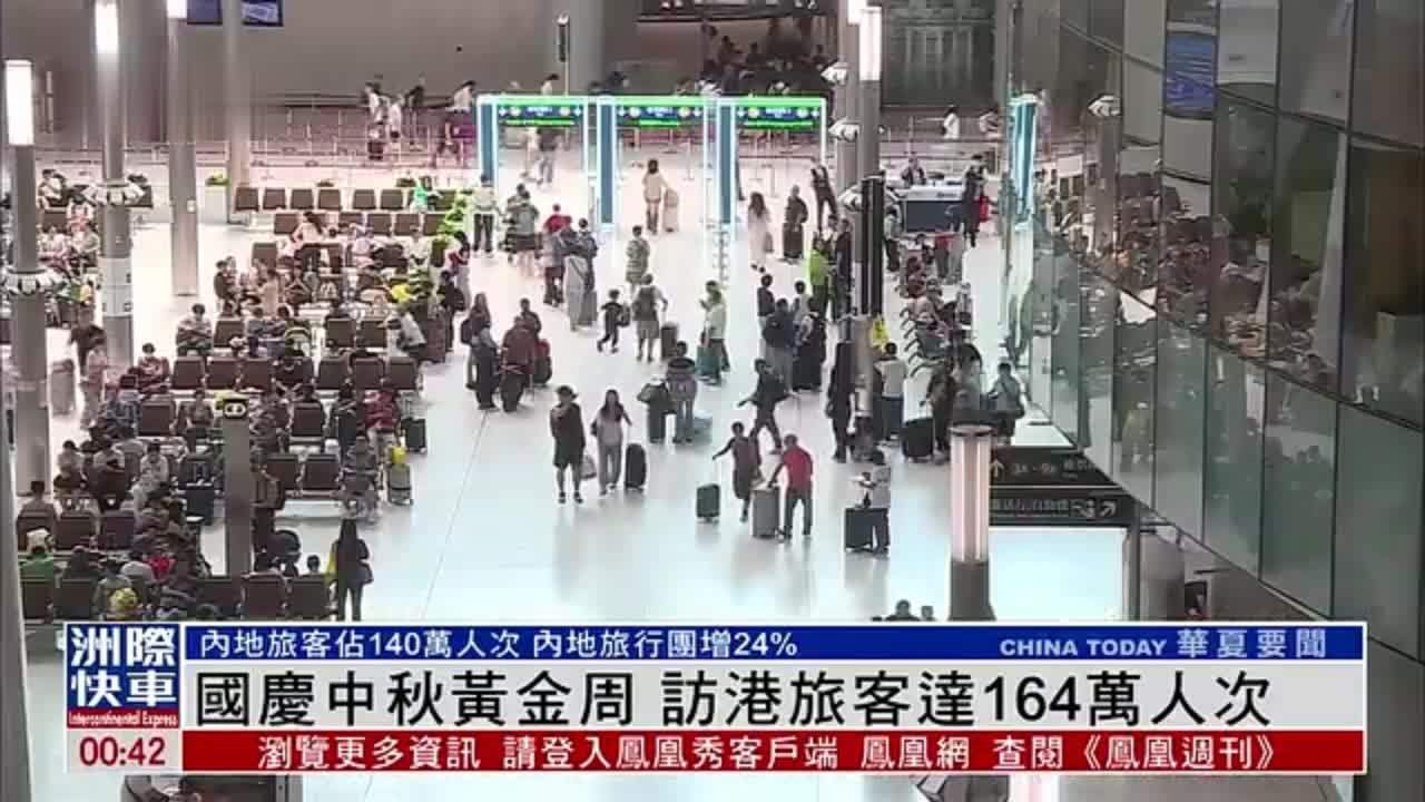 国庆中秋黄金周 访港旅客达164万人次