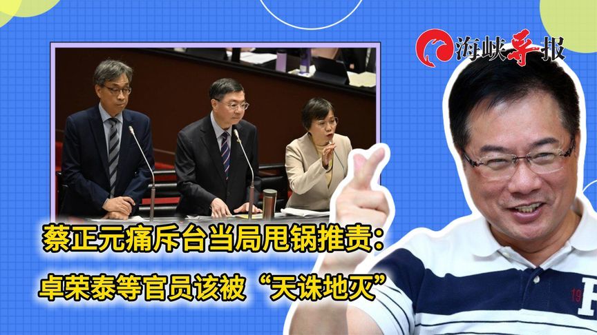 蔡正元痛斥台当局遇灾情甩锅推责：卓荣泰等官员该被“天诛地灭”