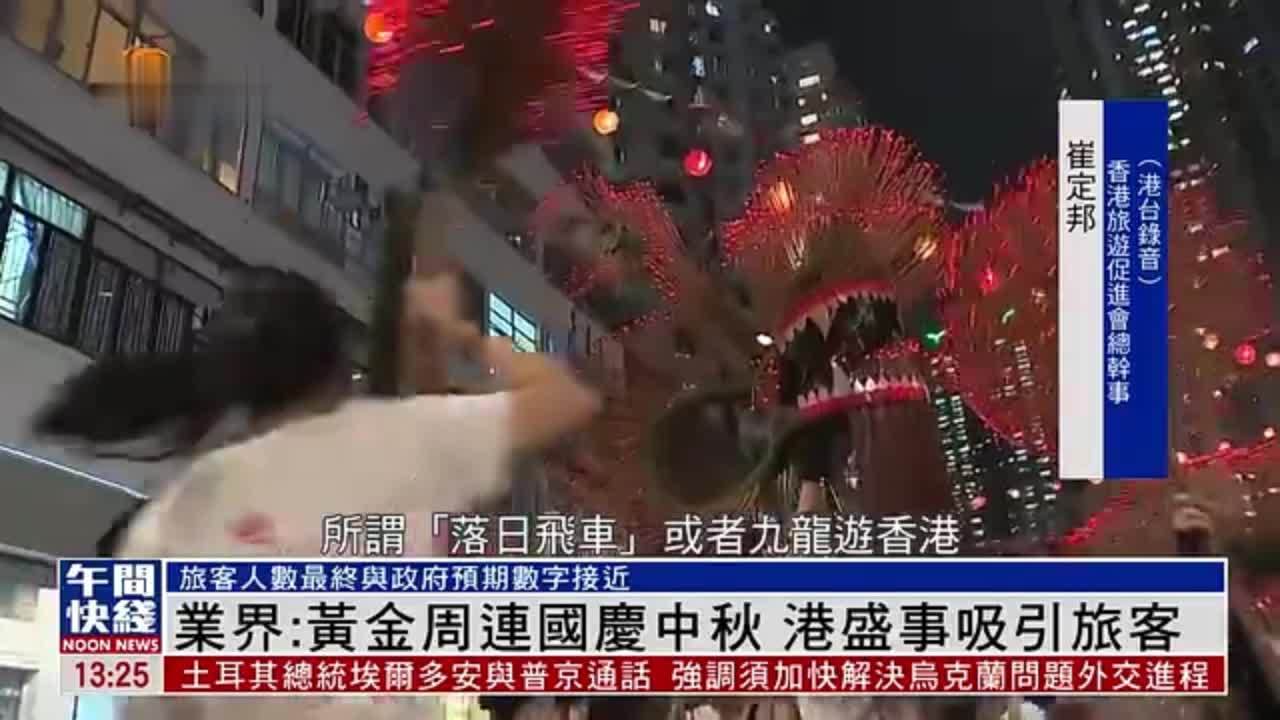 粤语报道｜业界：黄金周连国庆中秋 香港盛事吸引旅客