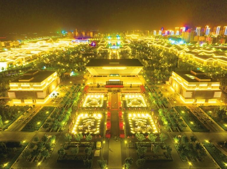 武威河西都会夜景