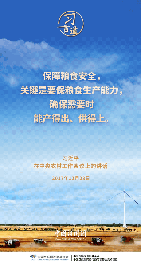 习言道｜粮食安全是战略问题