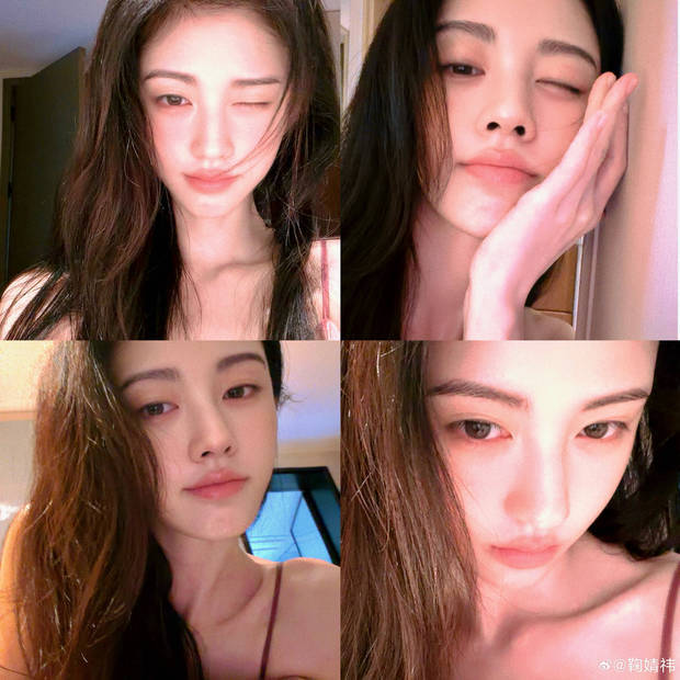 鞠婧祎自拍好灵动。