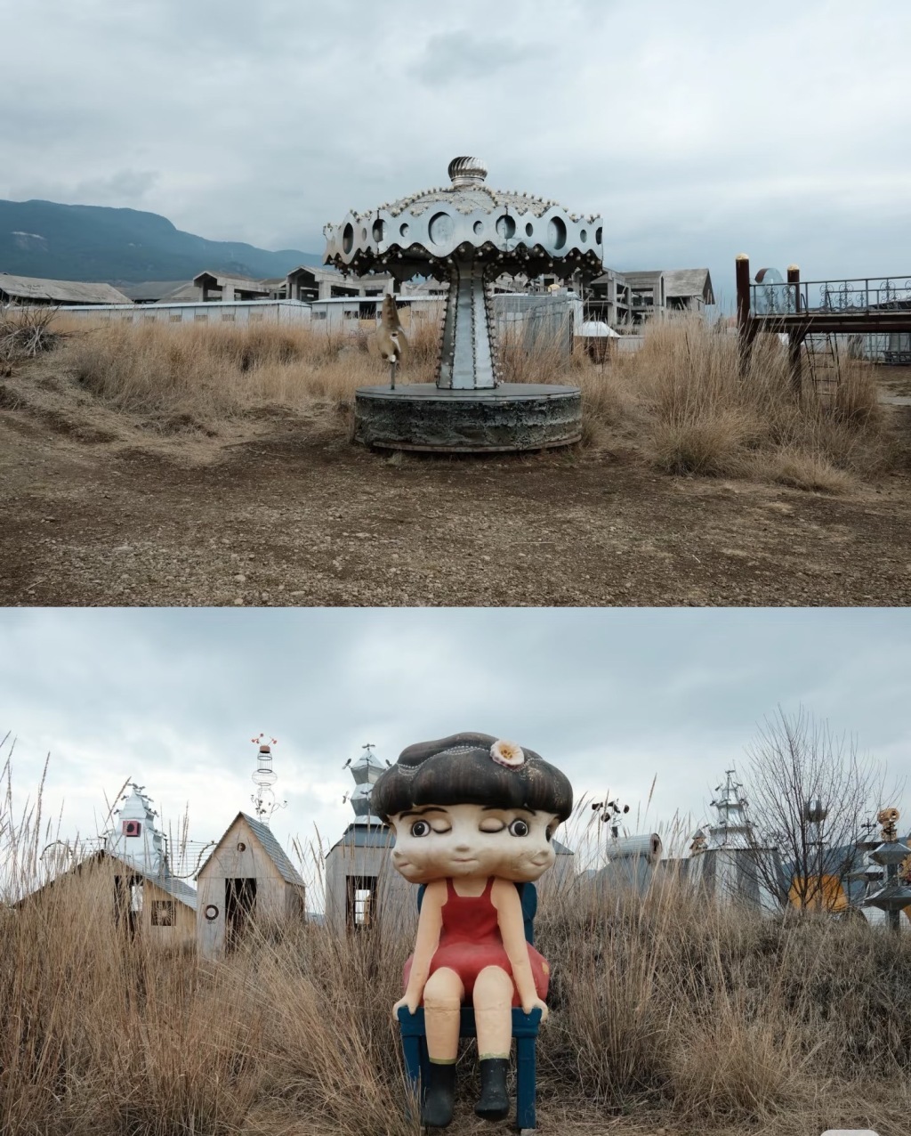 丽江一景区“人体蜈蚣”等作品被指观感不适 回应：已拆除