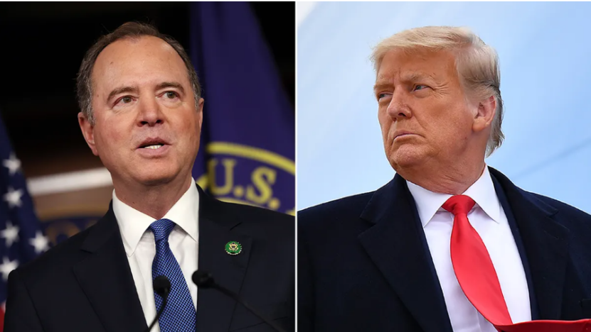 ▎现任民主党籍国会参议员亚当·希夫,曾在众议院情报委员会主席任上推动对特朗普的弹劾