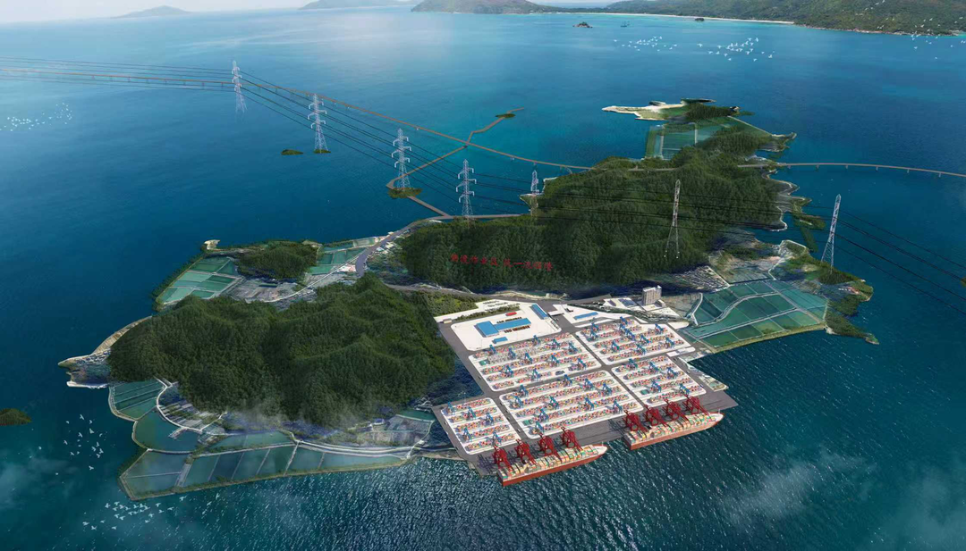 佛渡集装箱码头项目一期工程效果图