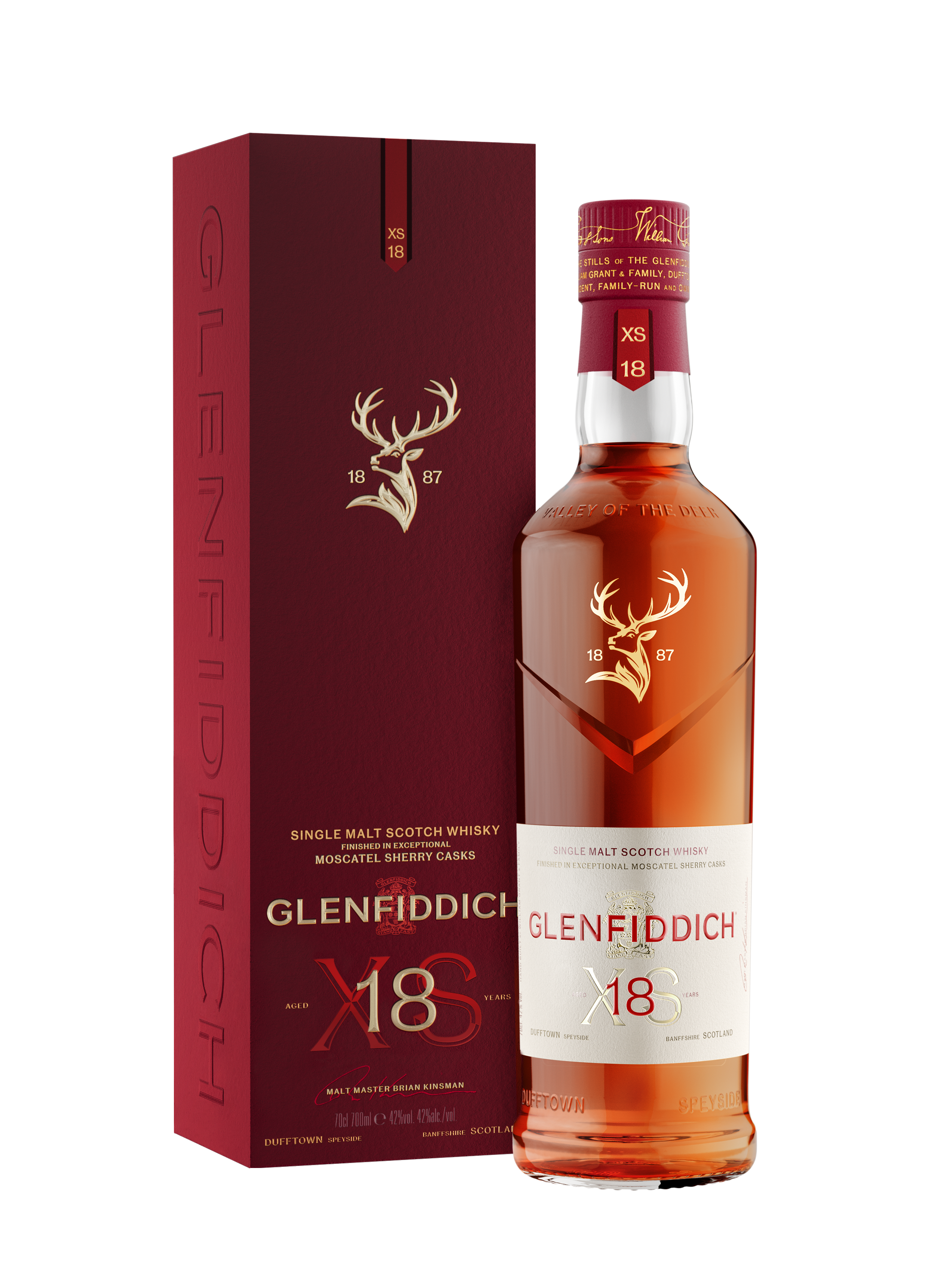 Glenfiddich XS 18YO Single Malt Scotch Whisky Bottle and Box.png