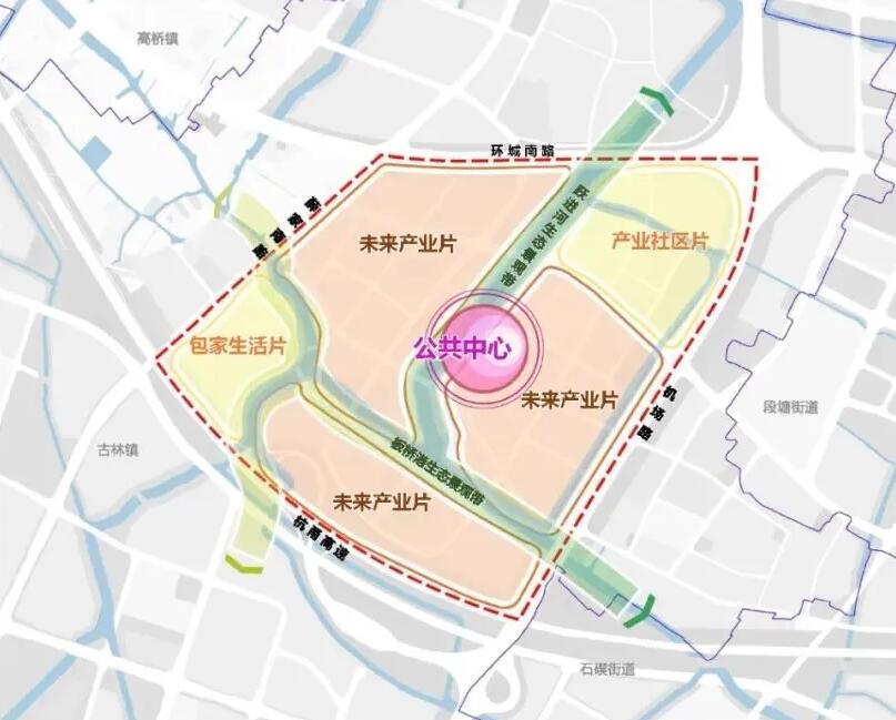 礼嘉桥街区规划结构图