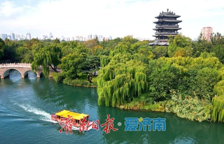 一年四季 泉在济南丨雨后初霁，济南绽放迷人“泉城蓝”