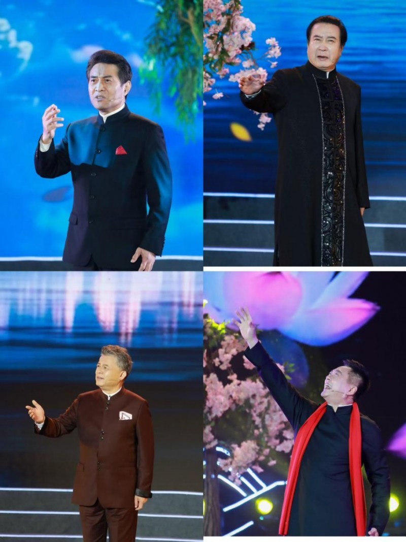 (图4)表演艺术家刘忠虎、许文广、谢东升、王斑《中秋月 中华情》诗词邀月。