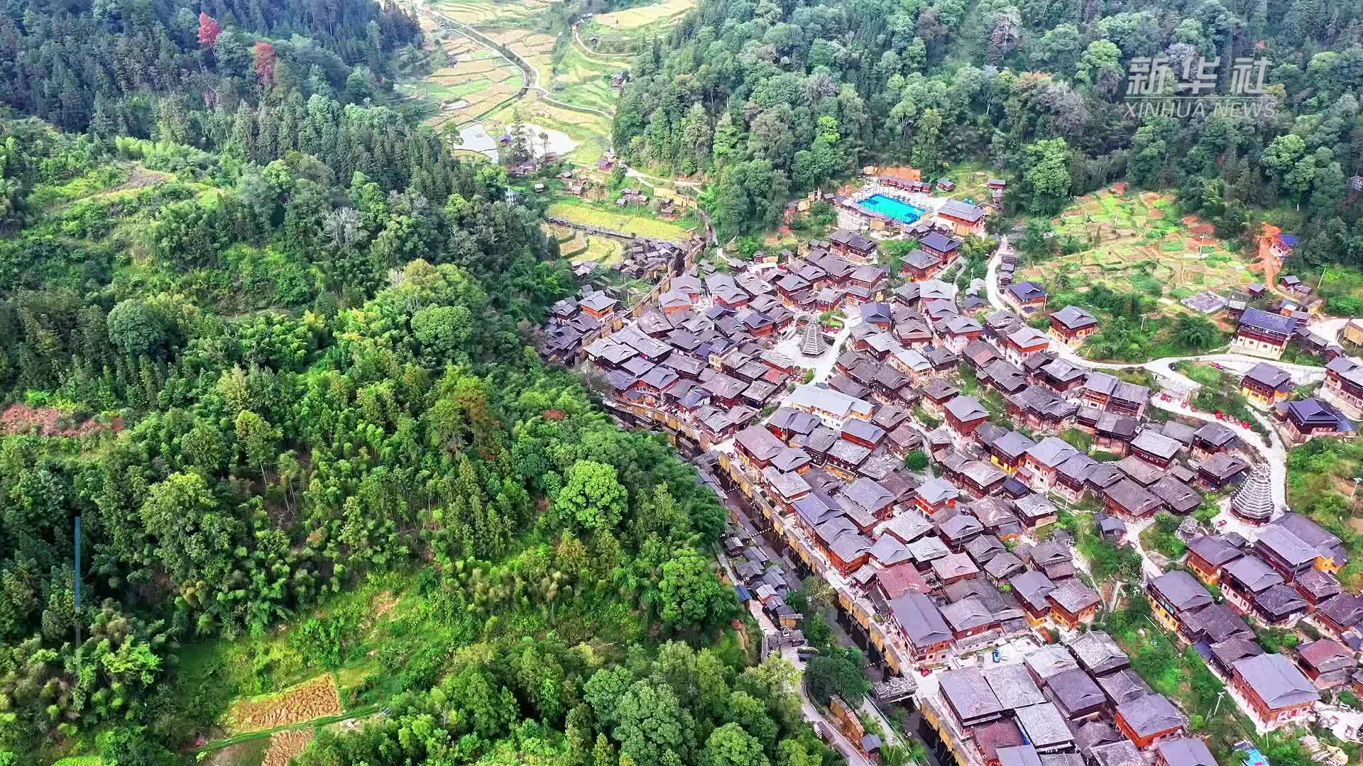 贵州从江：侗寨禾晾“晒秋”
