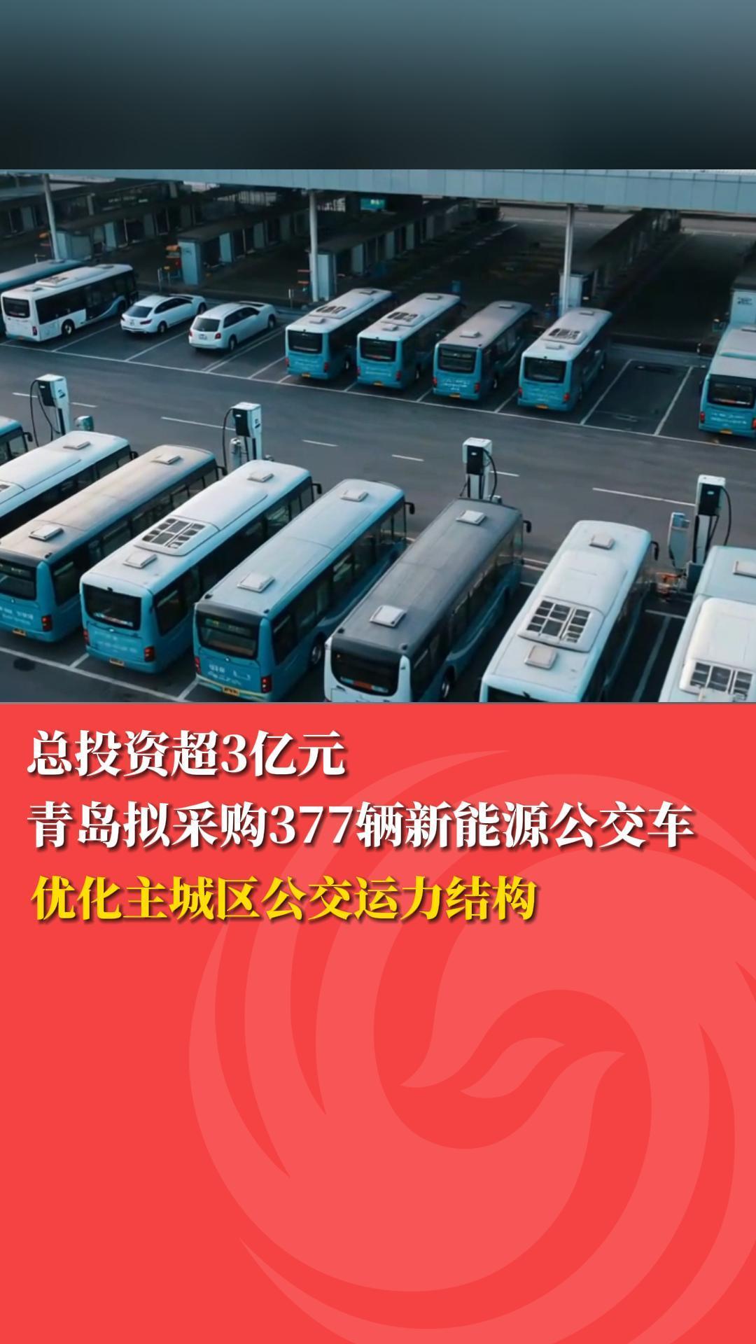 总投资超3亿元!青岛拟采购377辆新能源公交车