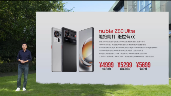 努比亚Z80 Ultra发布：35mm街拍旗舰“植入”红魔游戏心脏，4999元起