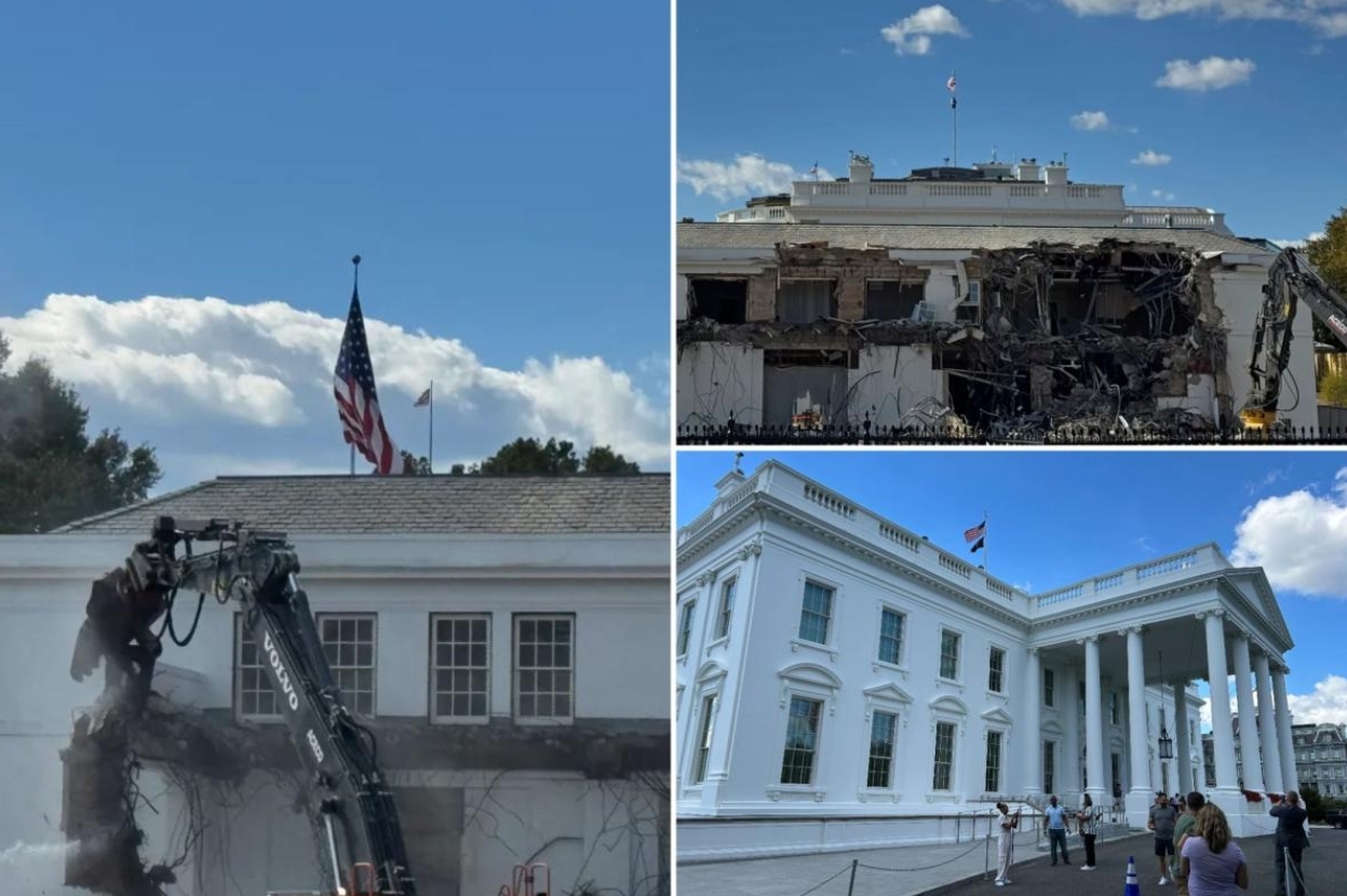 白宫部分建筑被拆,现场曝光,美媒集体发难特朗普:你的承诺呢?