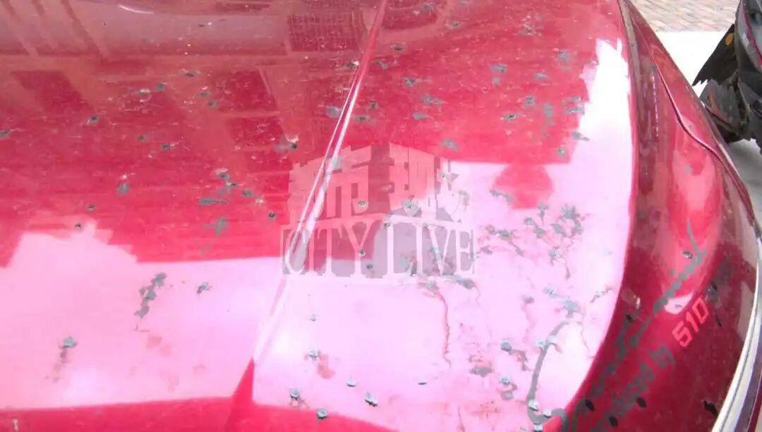 停在南昌洪腾高架附近的近20台汽车被“黑水”污染 施工方中铁三局被指不负责任