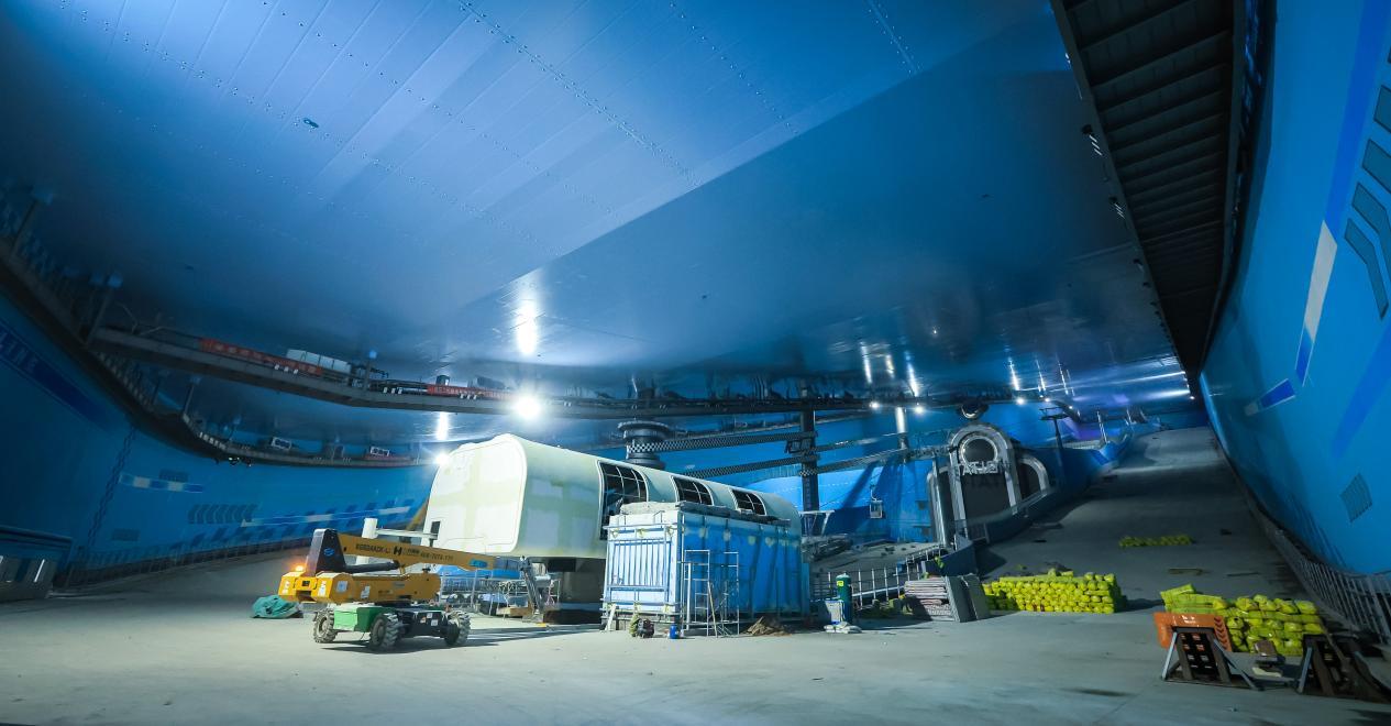 万达茂室内滑雪场。10月22日拍摄，净月高新区党工委宣传部供图。