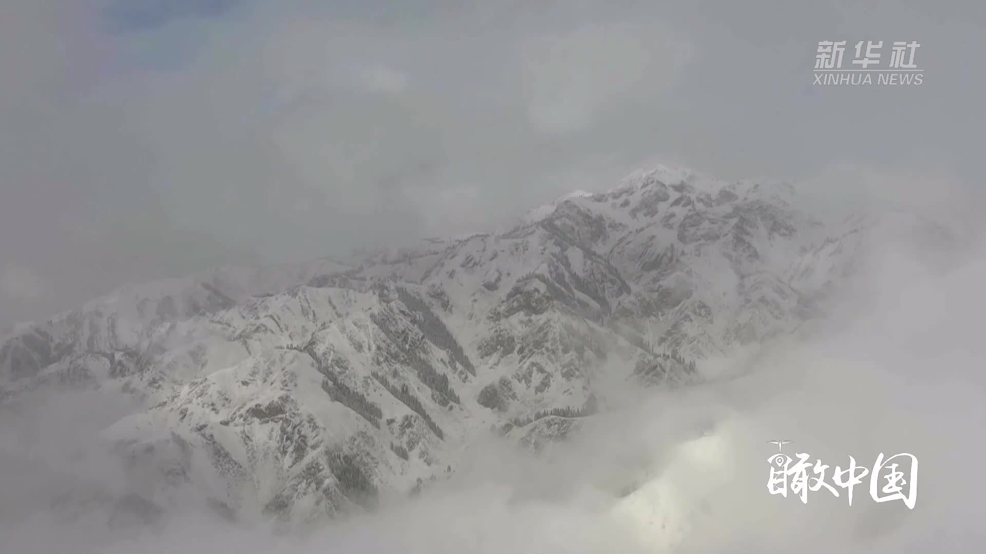 瞰中国｜新疆昌吉：初雪绘就“水墨天山”