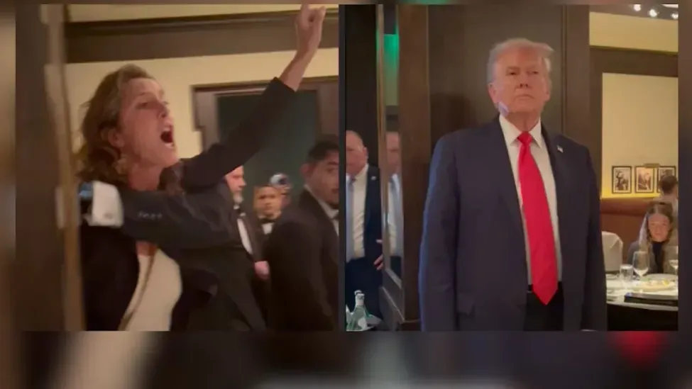 美媒:特朗普近距离遭遇抗议者引发安保团队担忧,餐刀就在旁边