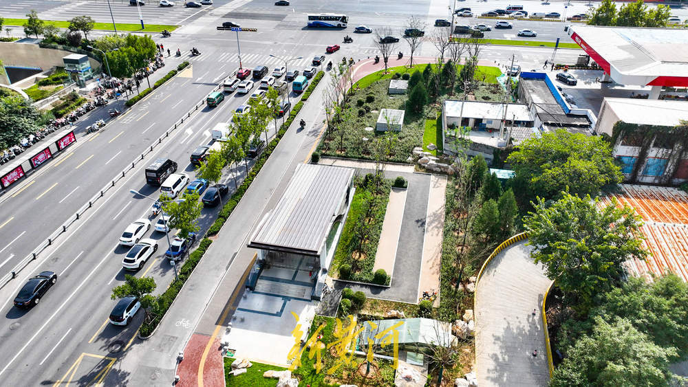 济南地铁换乘站新出入口露出地面 紧邻奥体中心CBD