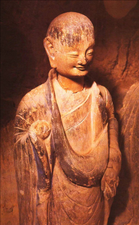 麦积山石窟第133窟9号龛右壁小沙弥