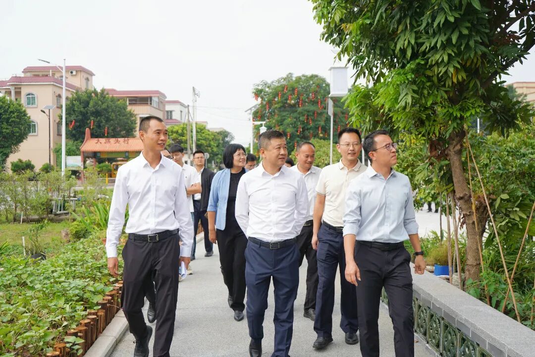 图注：当天，与会领导嘉宾参观大旗头古村，实地查看项目现场